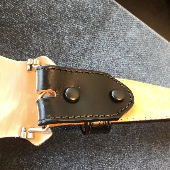 NWOT JUSTINS leather belt embossed tooled leather steelhead buckle 34 - Picture 3 of 8